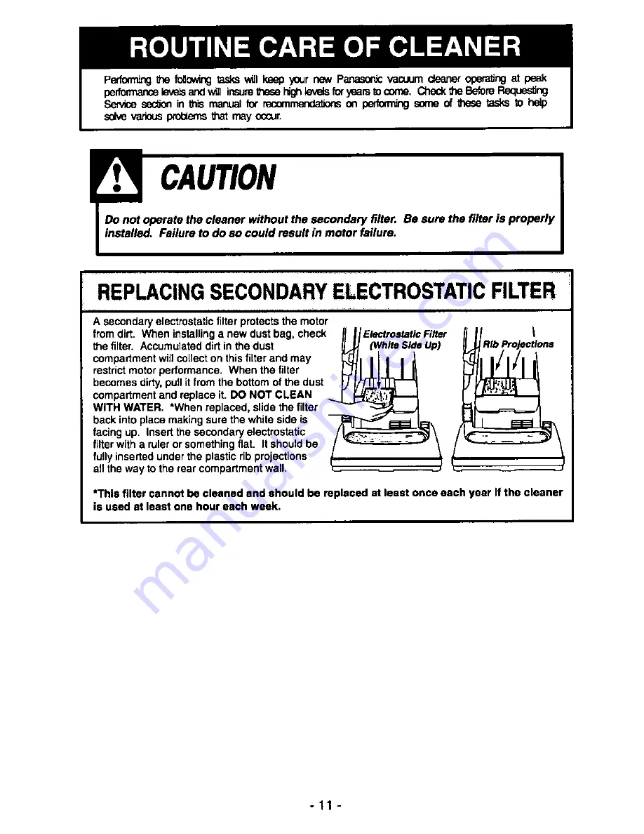 Panasonic QuickDraw MC-V5355 Operating Instructions Manual Download Page 11