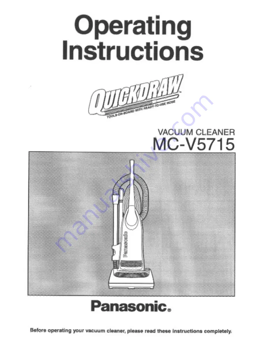 Panasonic QuickDraw MC-V5715 Operating Instructions Manual Download Page 1