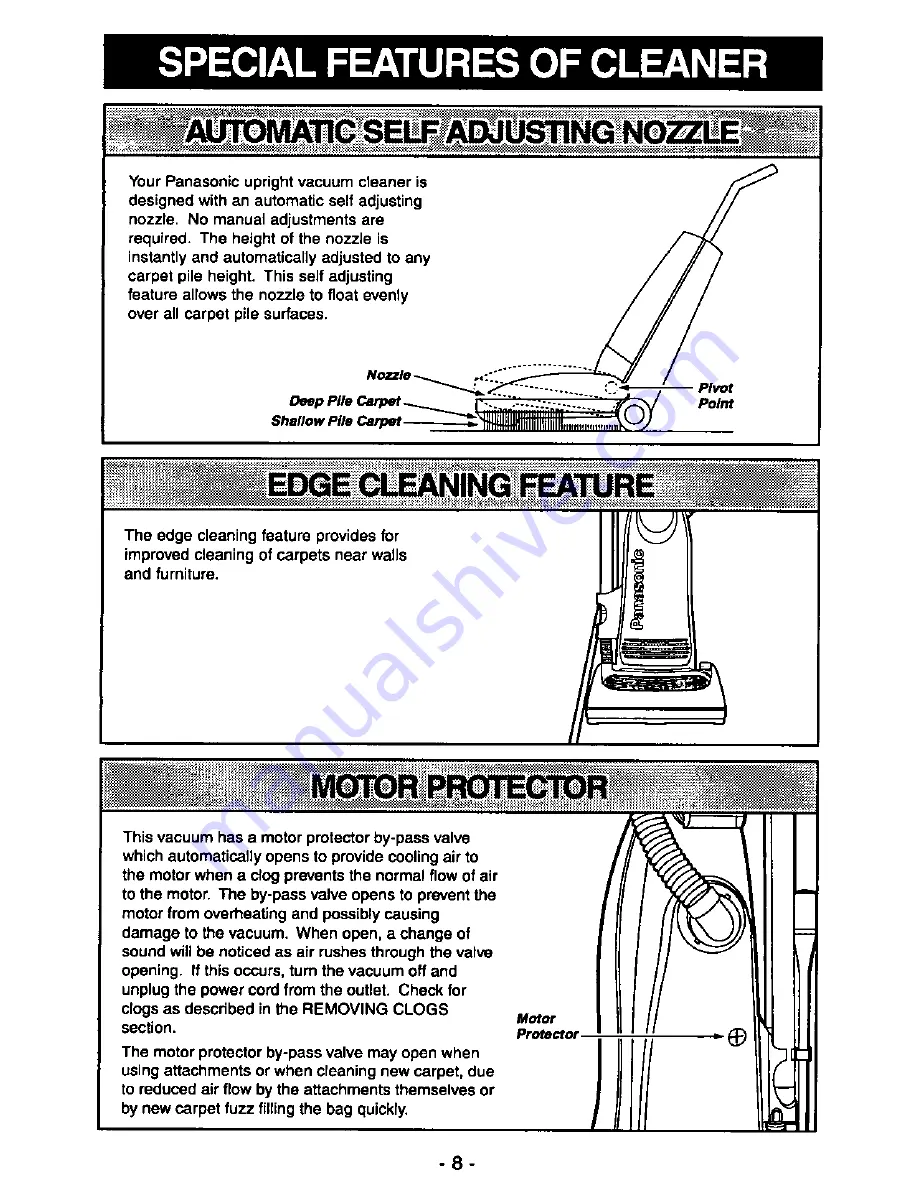 Panasonic QuickDraw MC-V5715 Operating Instructions Manual Download Page 8