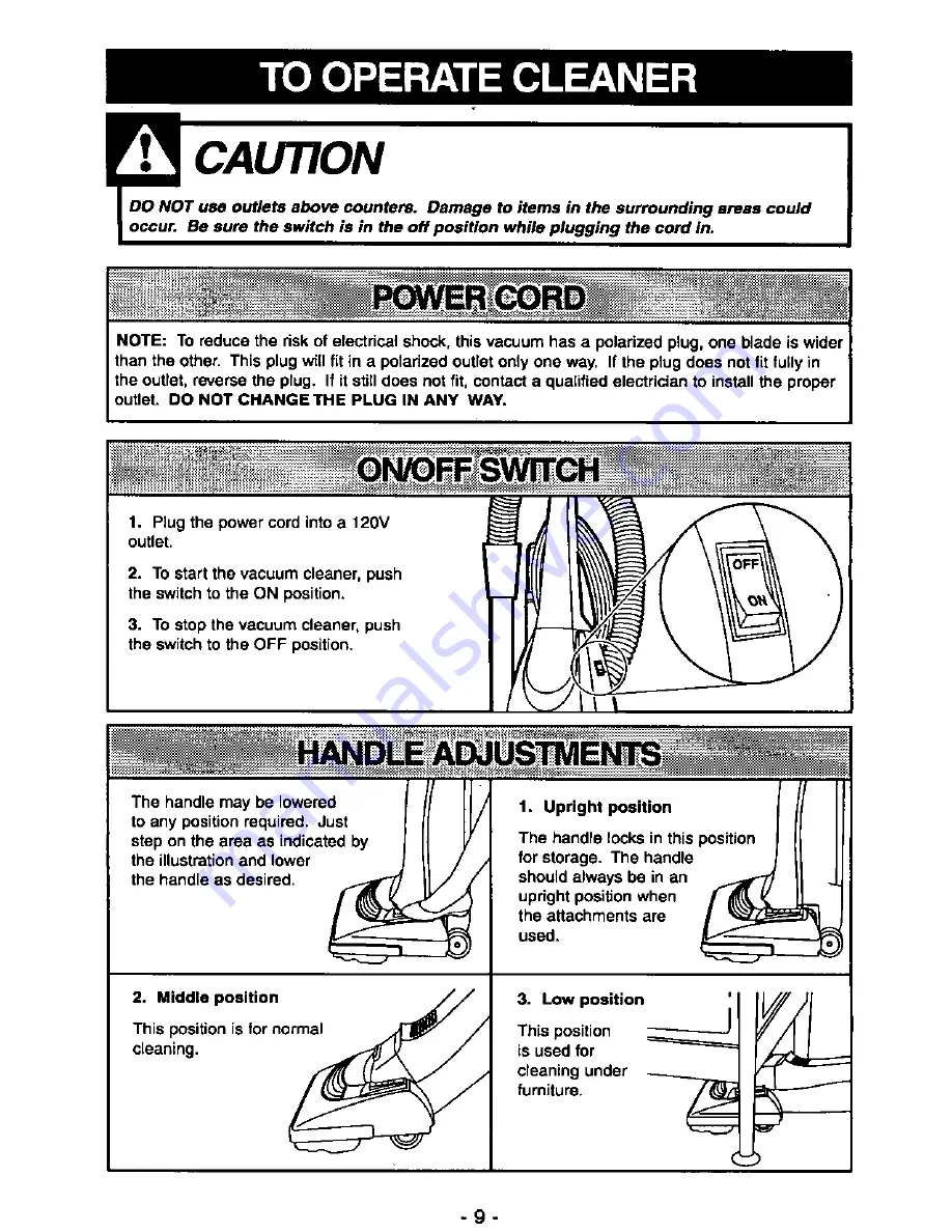 Panasonic QuickDraw MC-V5715 Скачать руководство пользователя страница 9