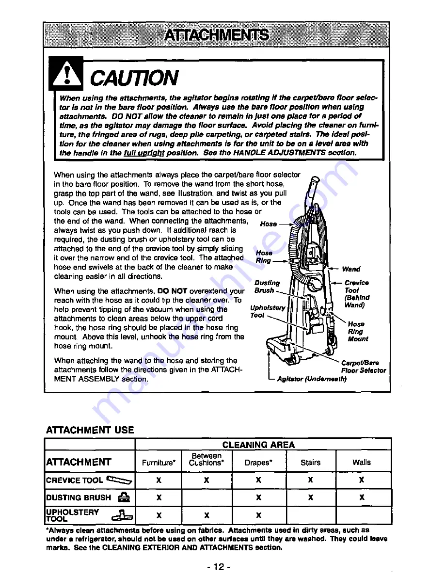 Panasonic QuickDraw MC-V7367 Operating Instructions Manual Download Page 12