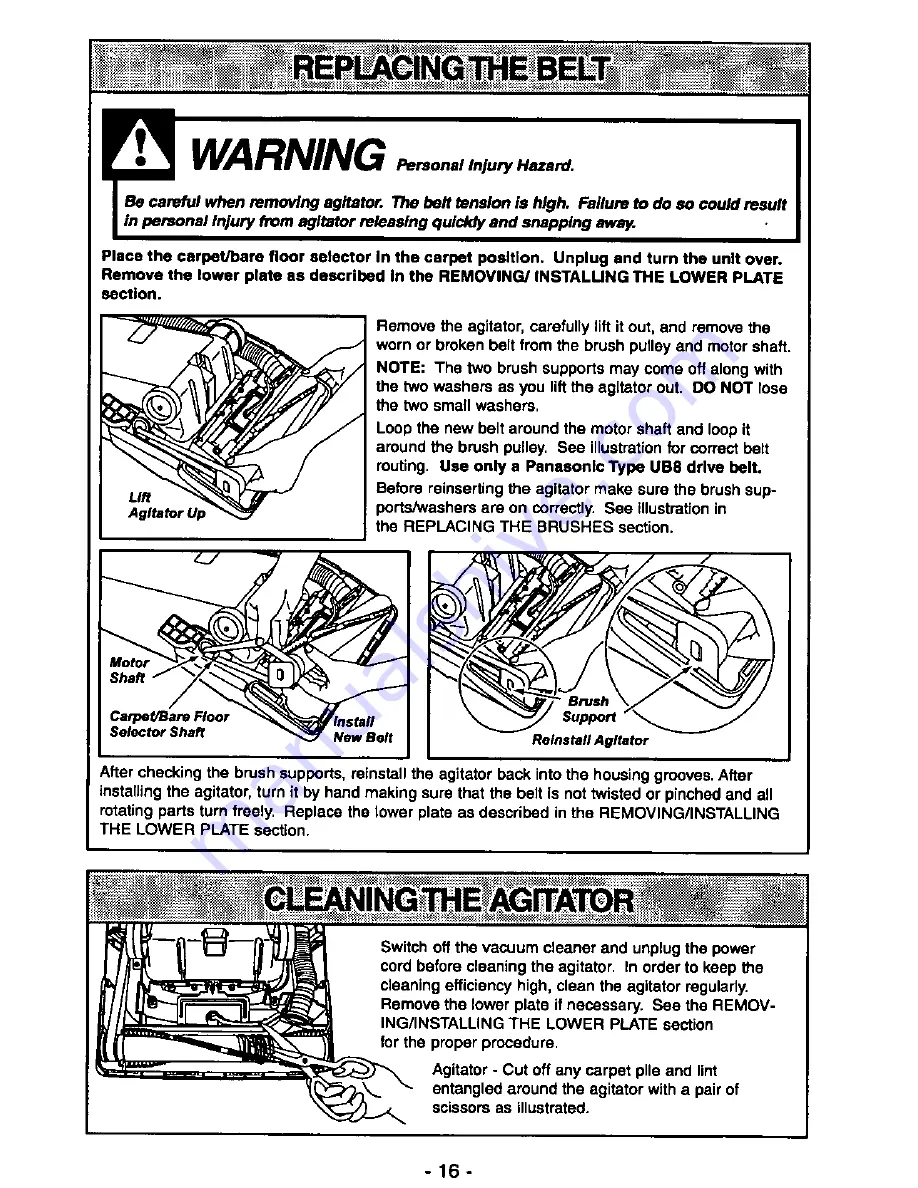 Panasonic QuickDraw MC-V7367 Operating Instructions Manual Download Page 16