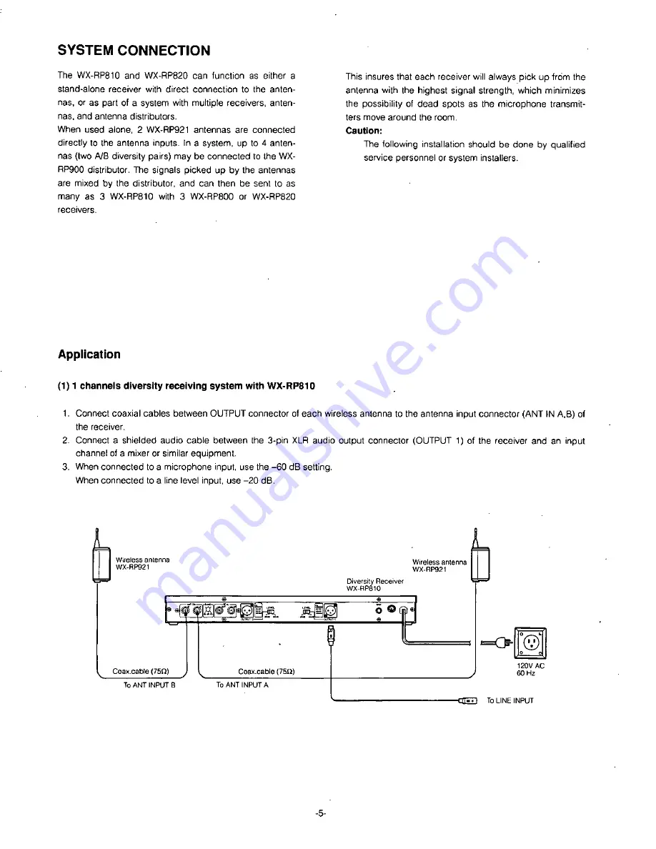 Panasonic Ramsa WX-RP810 Operating Instructions Manual Download Page 7