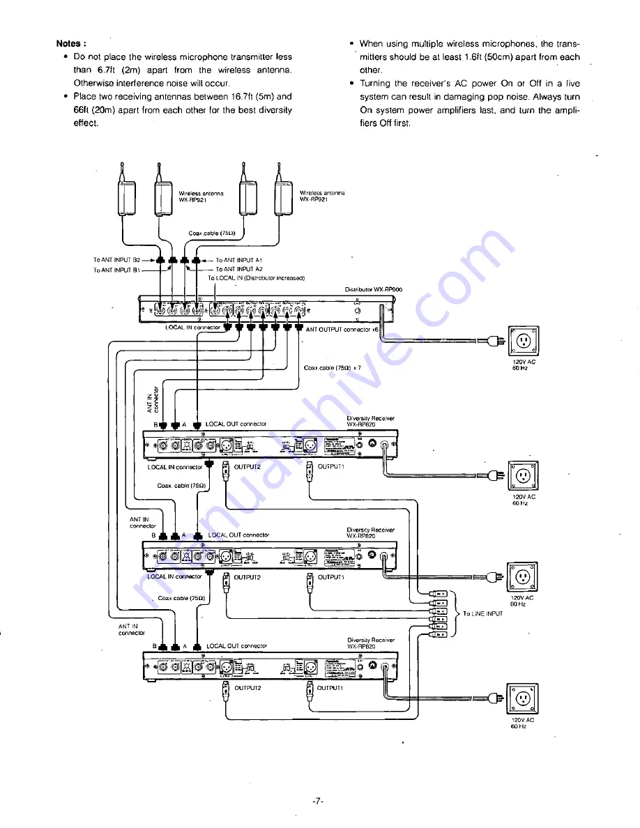 Panasonic Ramsa WX-RP810 Operating Instructions Manual Download Page 9