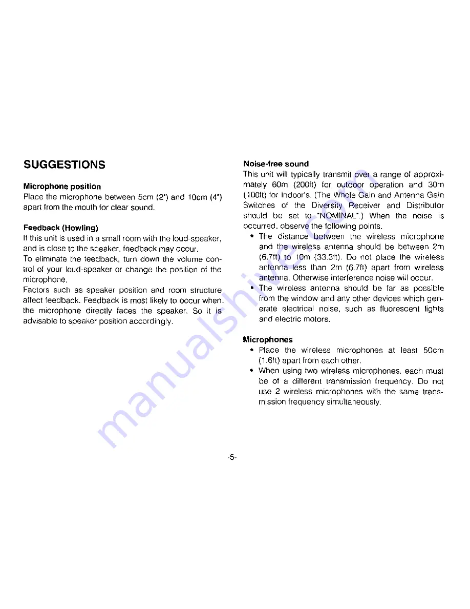 Panasonic Ramsa WX-TP415 Operating Instructions Manual Download Page 7