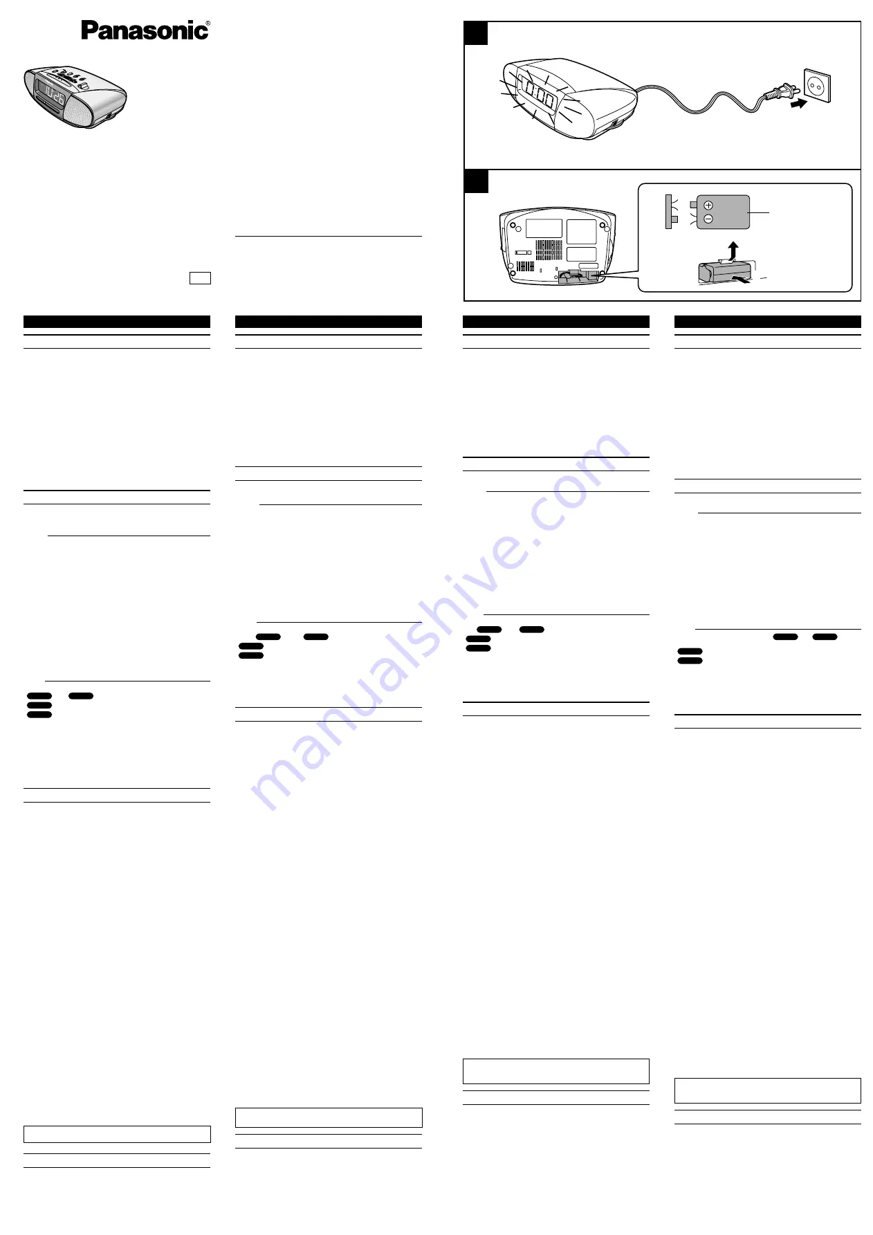 Panasonic RC-700 Operating Instructions Download Page 1