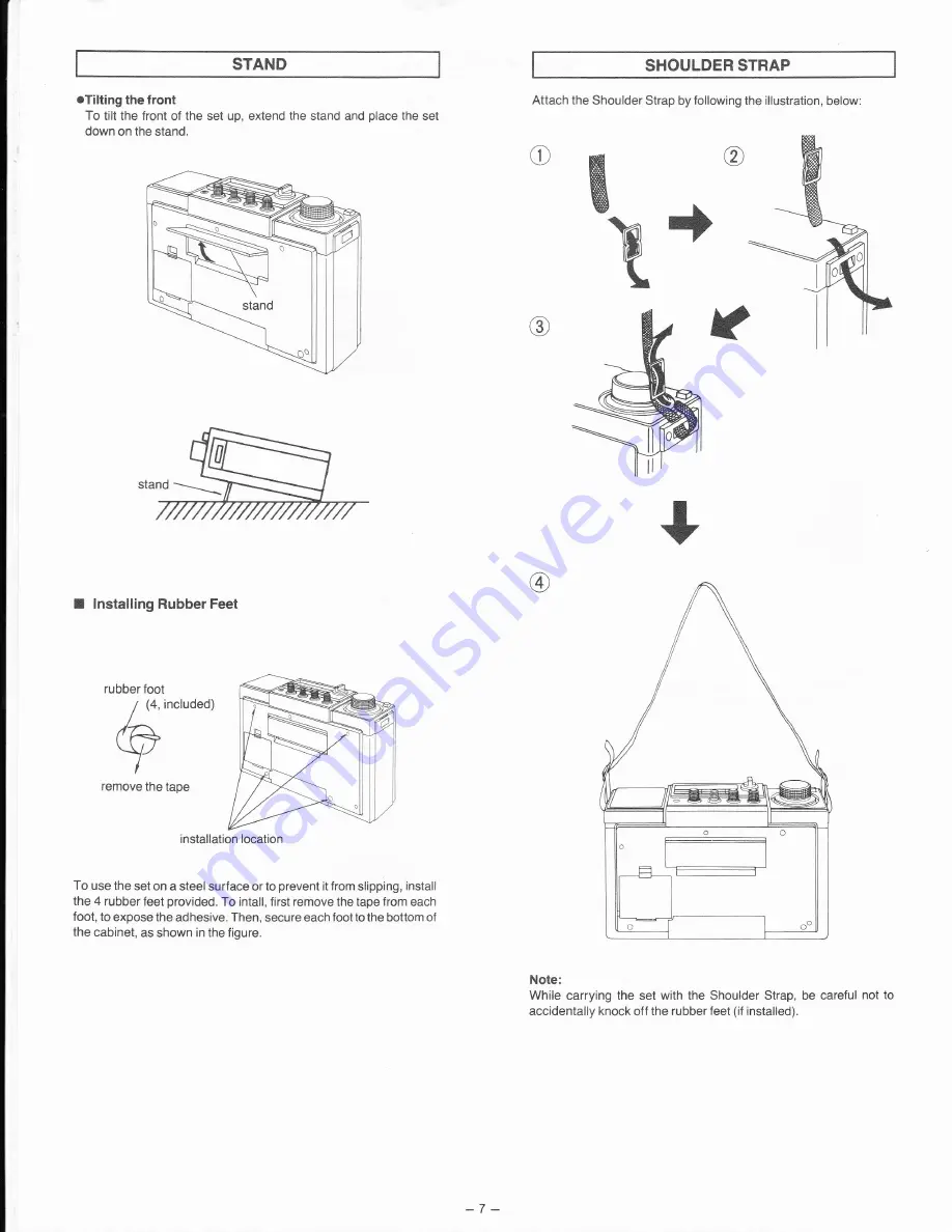 Panasonic RF-3100 Operating Instructions Manual Download Page 8