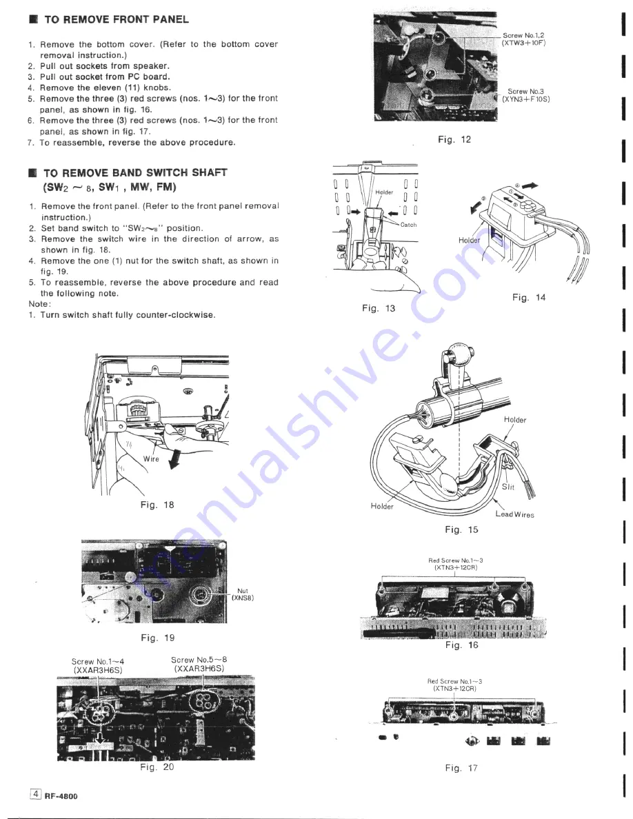 Panasonic RF-4800 Скачать руководство пользователя страница 4