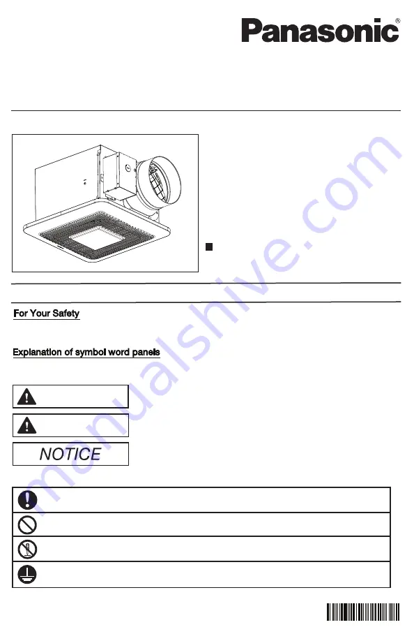 Panasonic RG-C1315LA Installation Instructions Manual Download Page 1