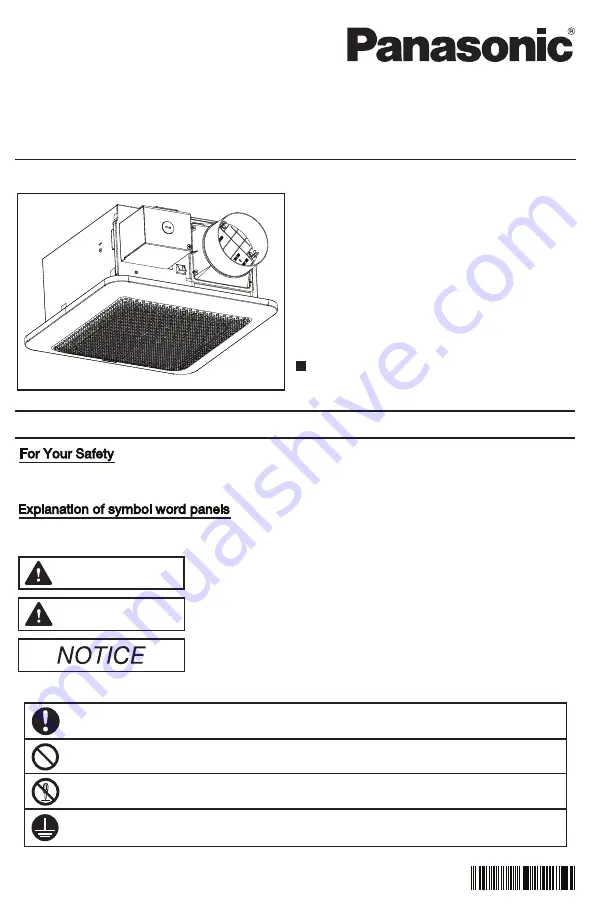 Panasonic RG-R811A Installation Instructions Manual Download Page 1