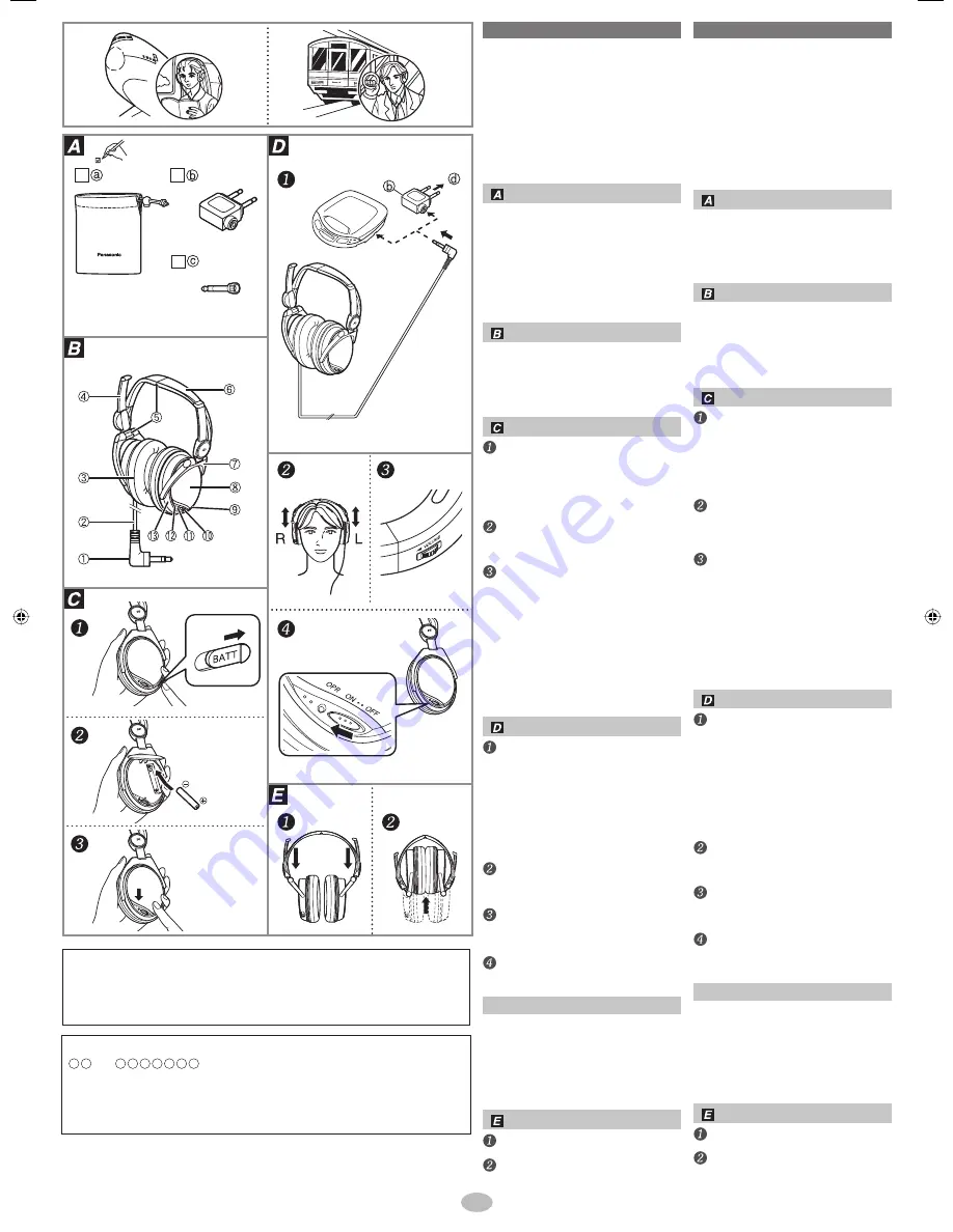 Panasonic RP-HC150 Operating Instruction Download Page 5