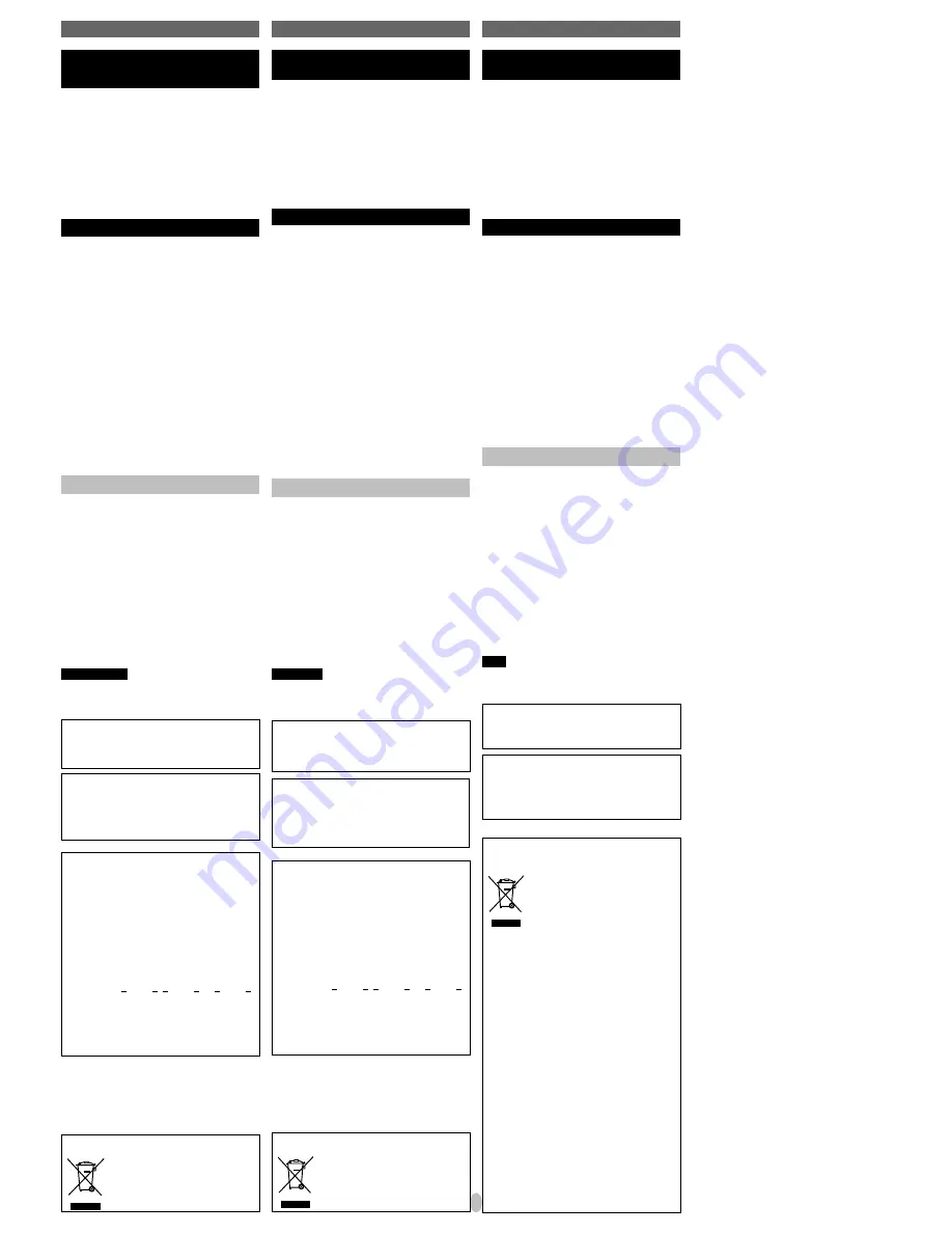 Panasonic RP-HC700 Operating Instructions Manual Download Page 4