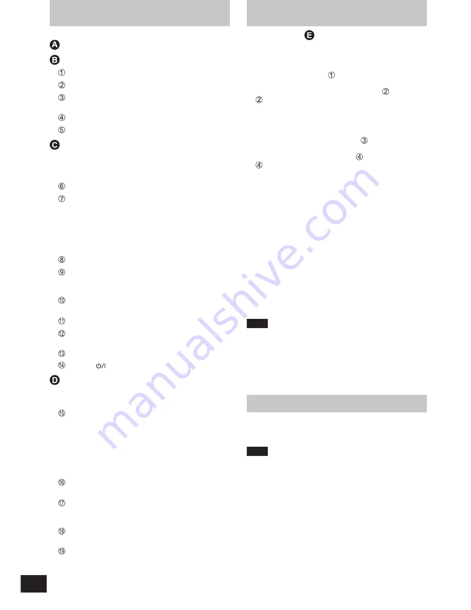 Panasonic RP-WFG20 Operating Instructions Manual Download Page 20