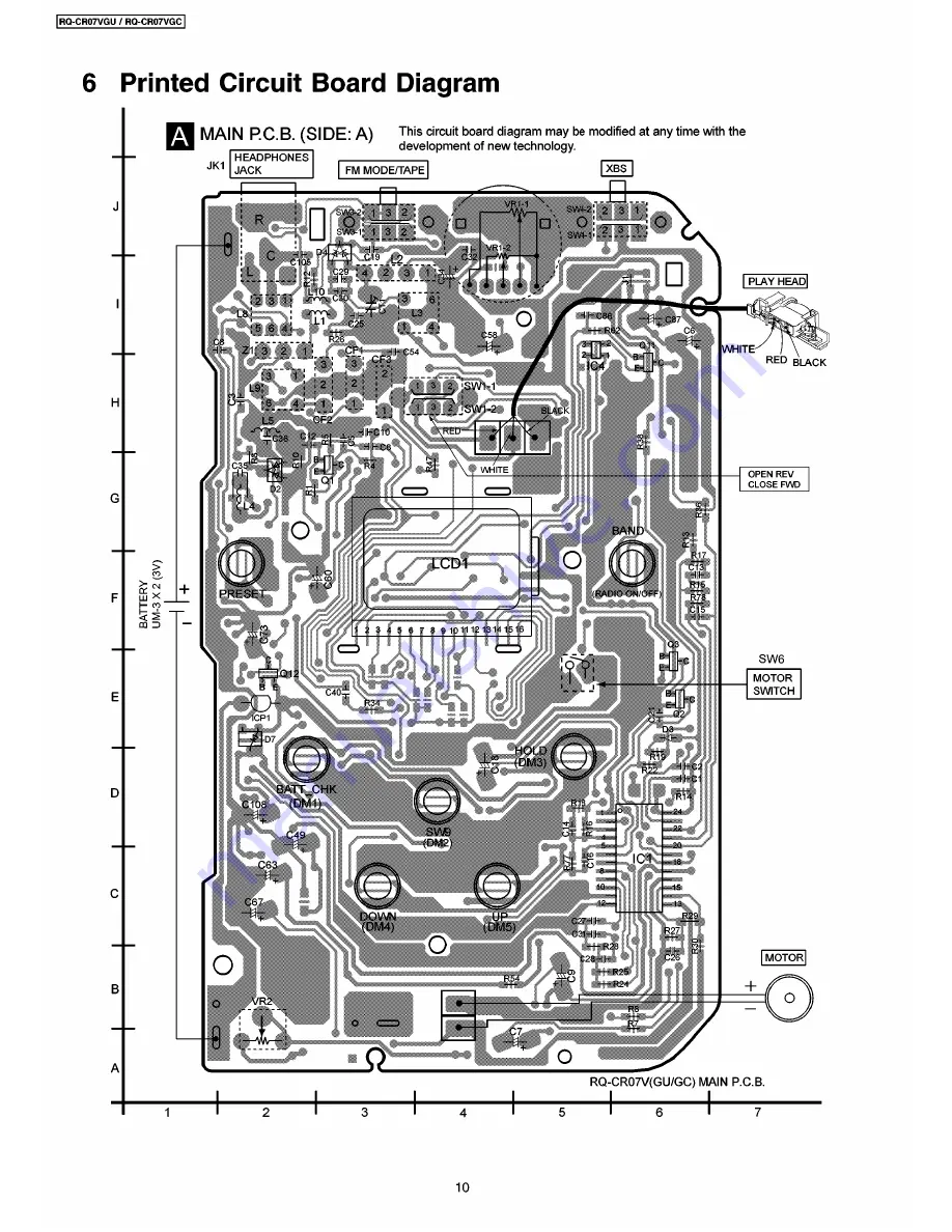 Panasonic RQ-CR07VGC Скачать руководство пользователя страница 10