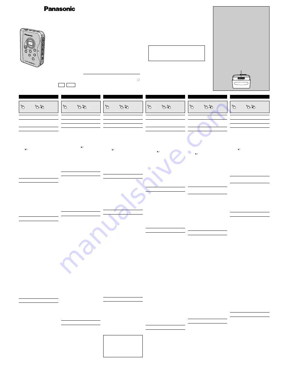 Panasonic RQ-CR18V Operating Instructions Download Page 1