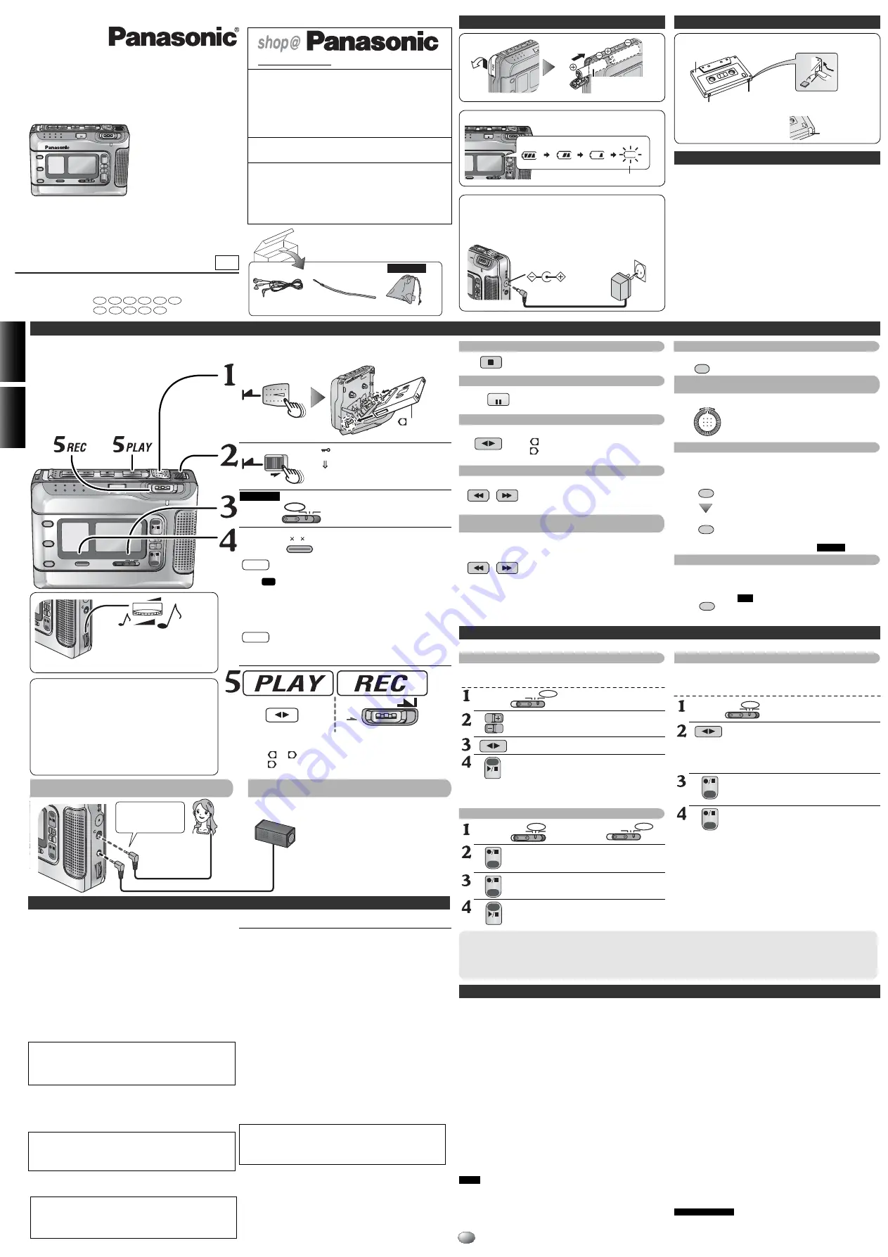 Panasonic RQ-L480 Скачать руководство пользователя страница 1