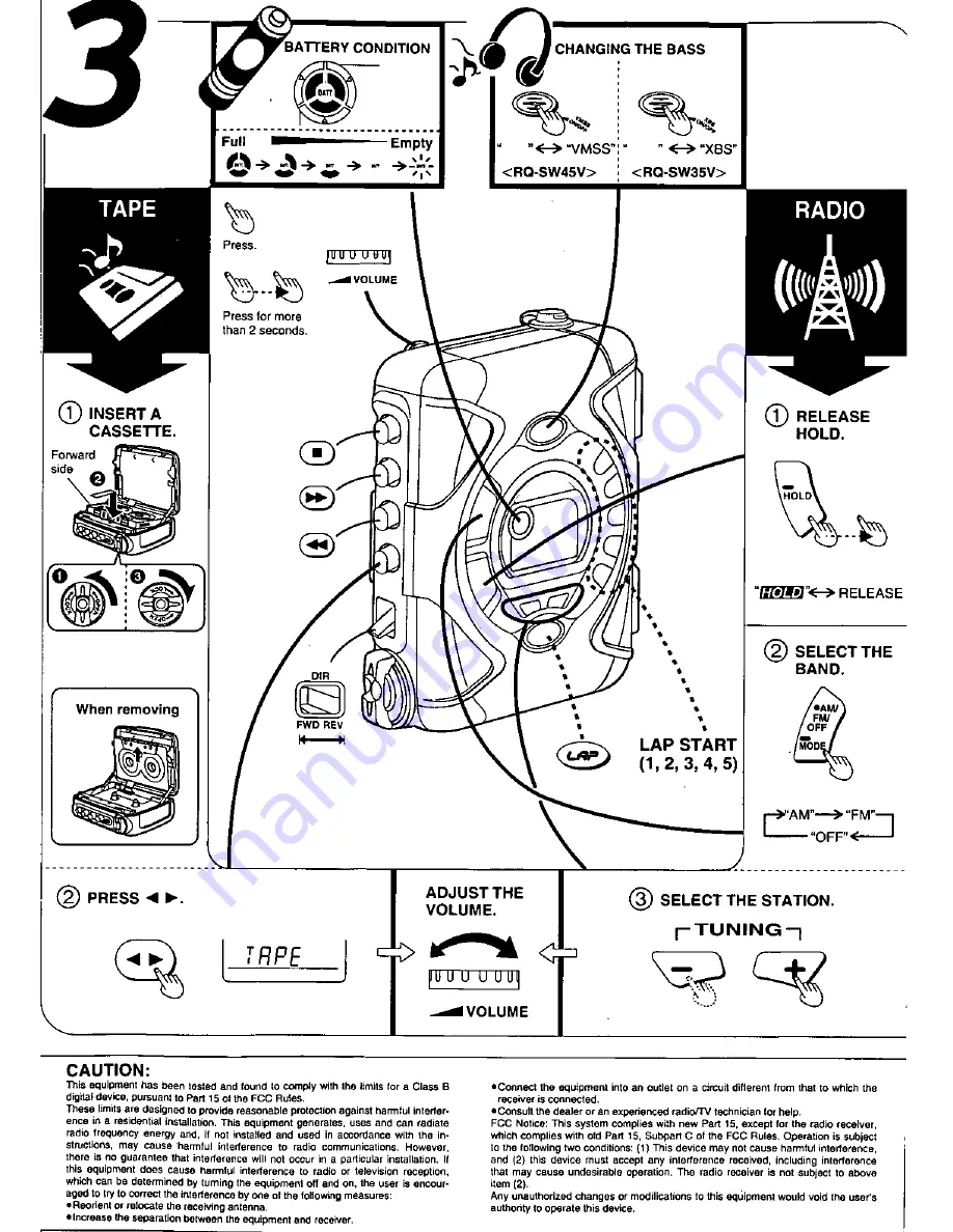 Panasonic RQ-SW35VA Operating Instructions Manual Download Page 2