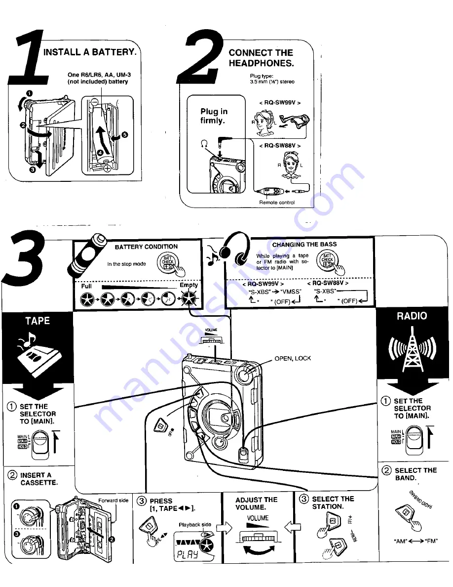 Panasonic RQ-SW99V Скачать руководство пользователя страница 2