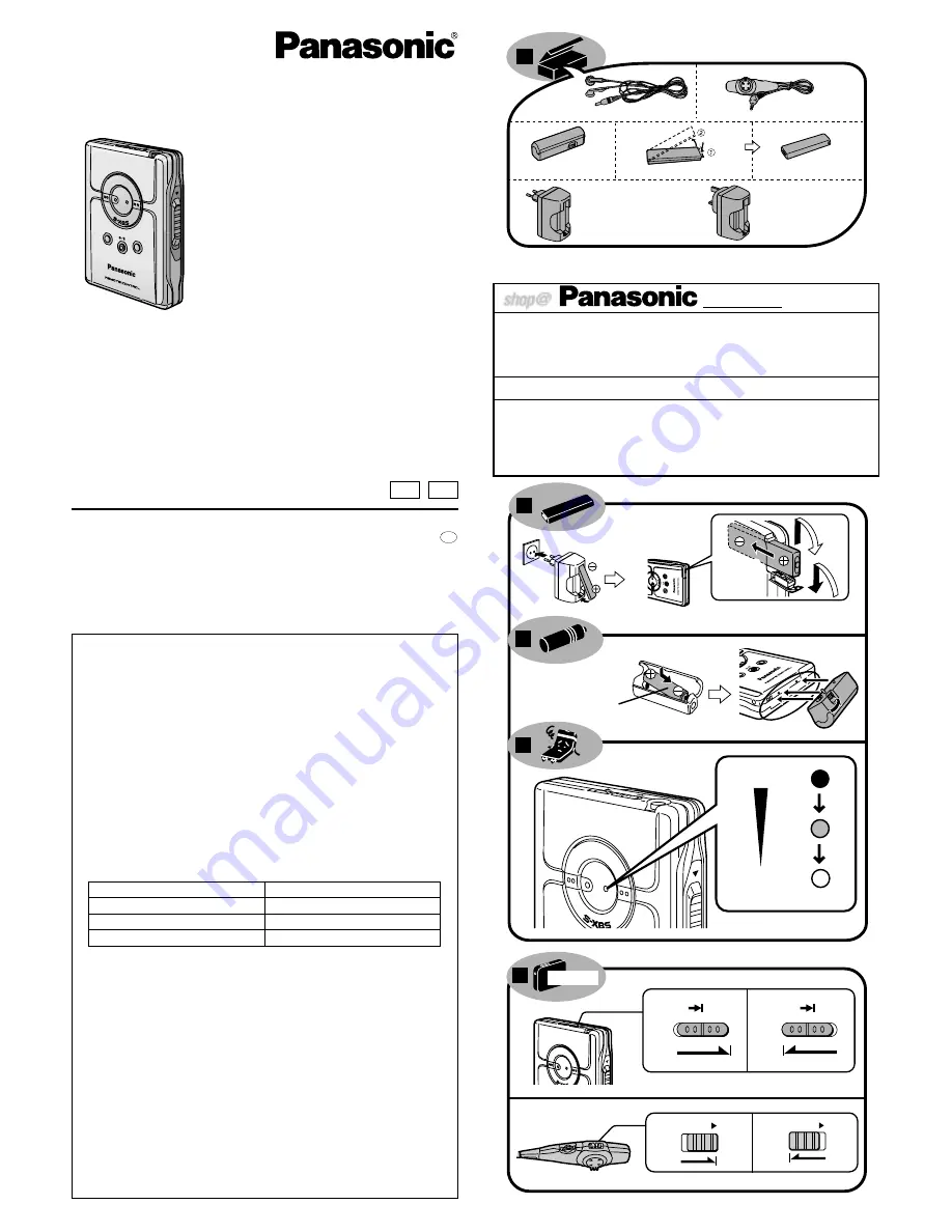 Panasonic RQ-SX46 Operating Instructions Manual Download Page 1