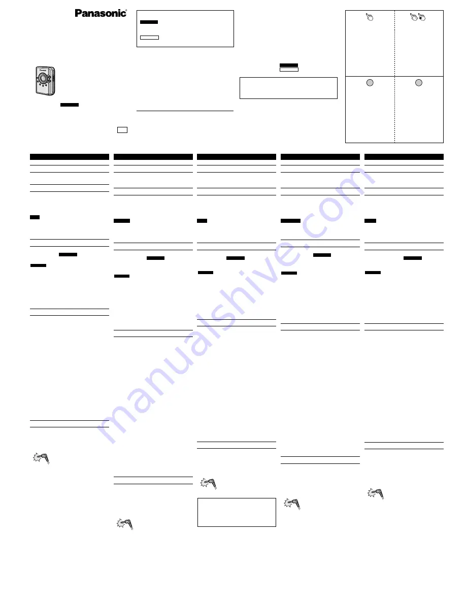 Panasonic RQ-SX67V Operating Instructions Download Page 1