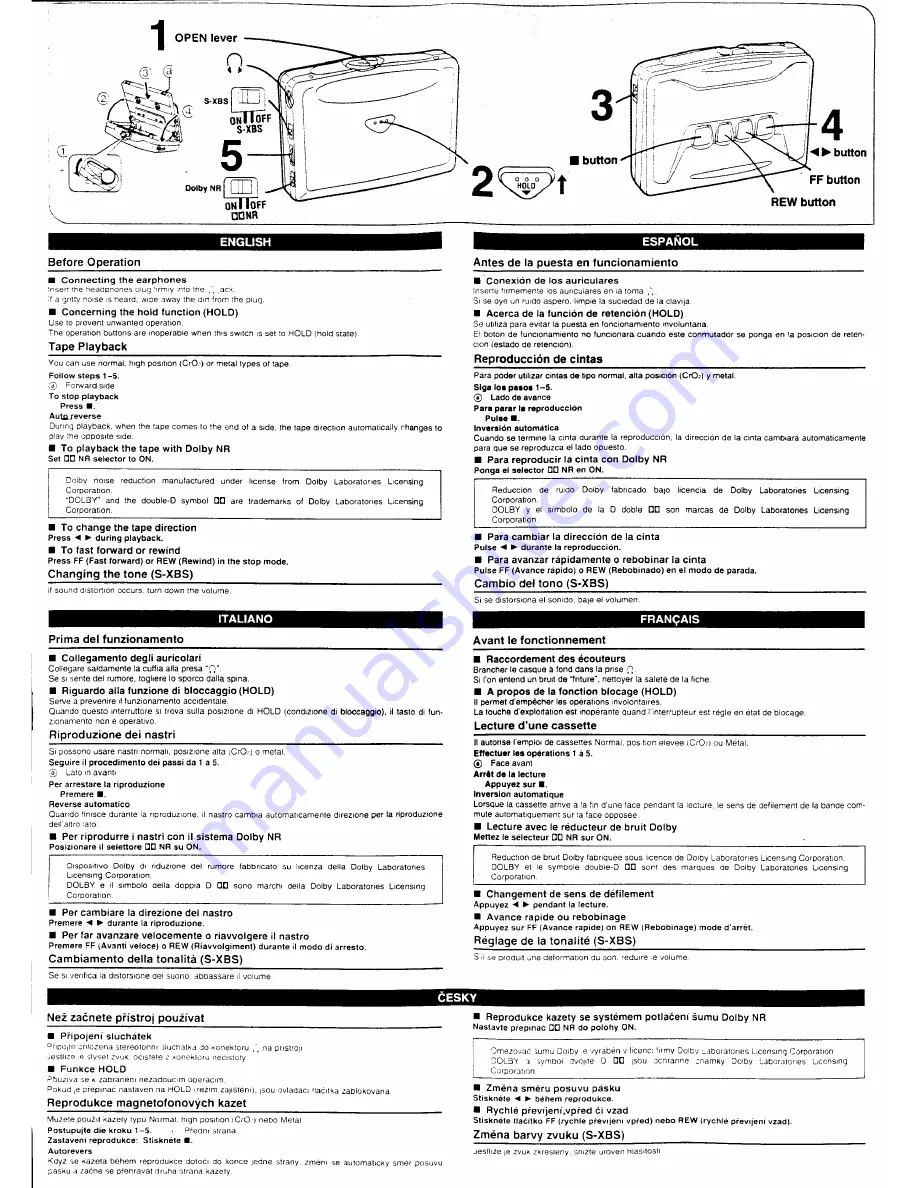 Panasonic RQ-X01 Operating Instructions Download Page 3