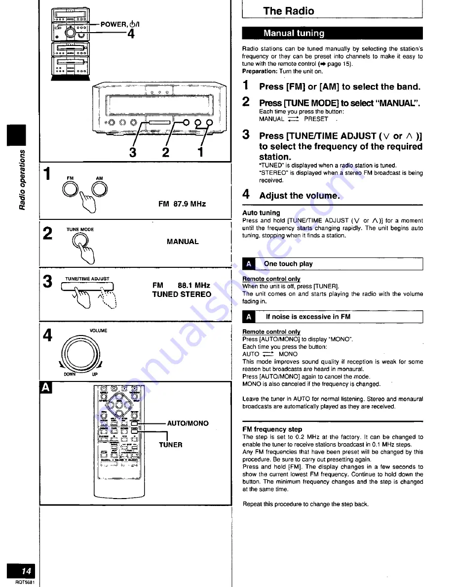 Panasonic RS-HDA710 Operating Instructions Manual Download Page 14