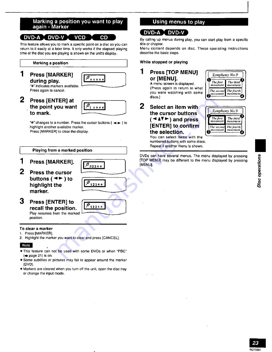 Panasonic RS-HDA710 Operating Instructions Manual Download Page 23