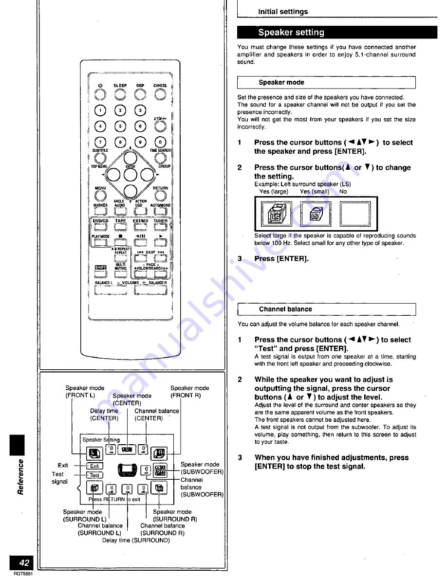 Panasonic RS-HDA710 Скачать руководство пользователя страница 42