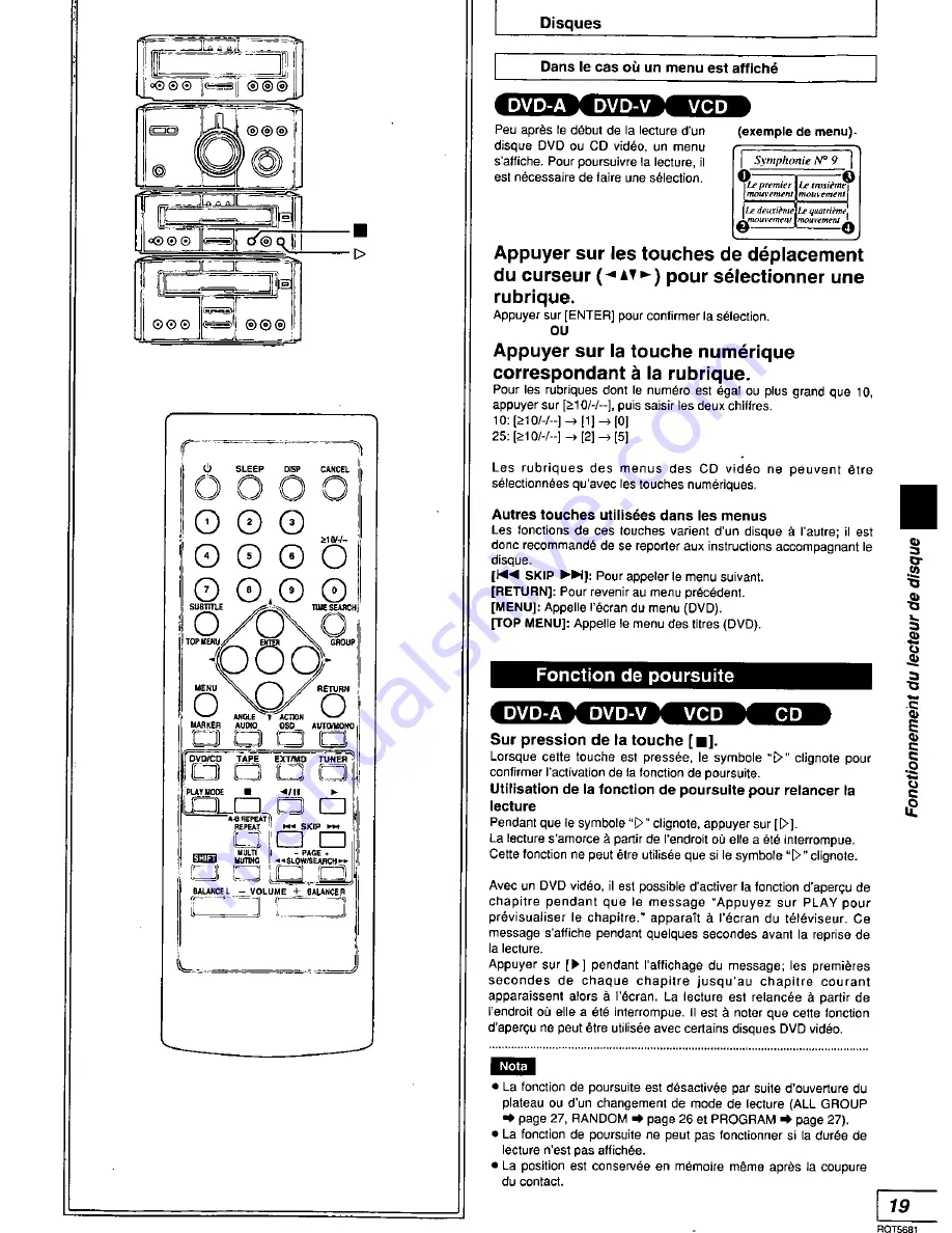 Panasonic RS-HDA710 Скачать руководство пользователя страница 71