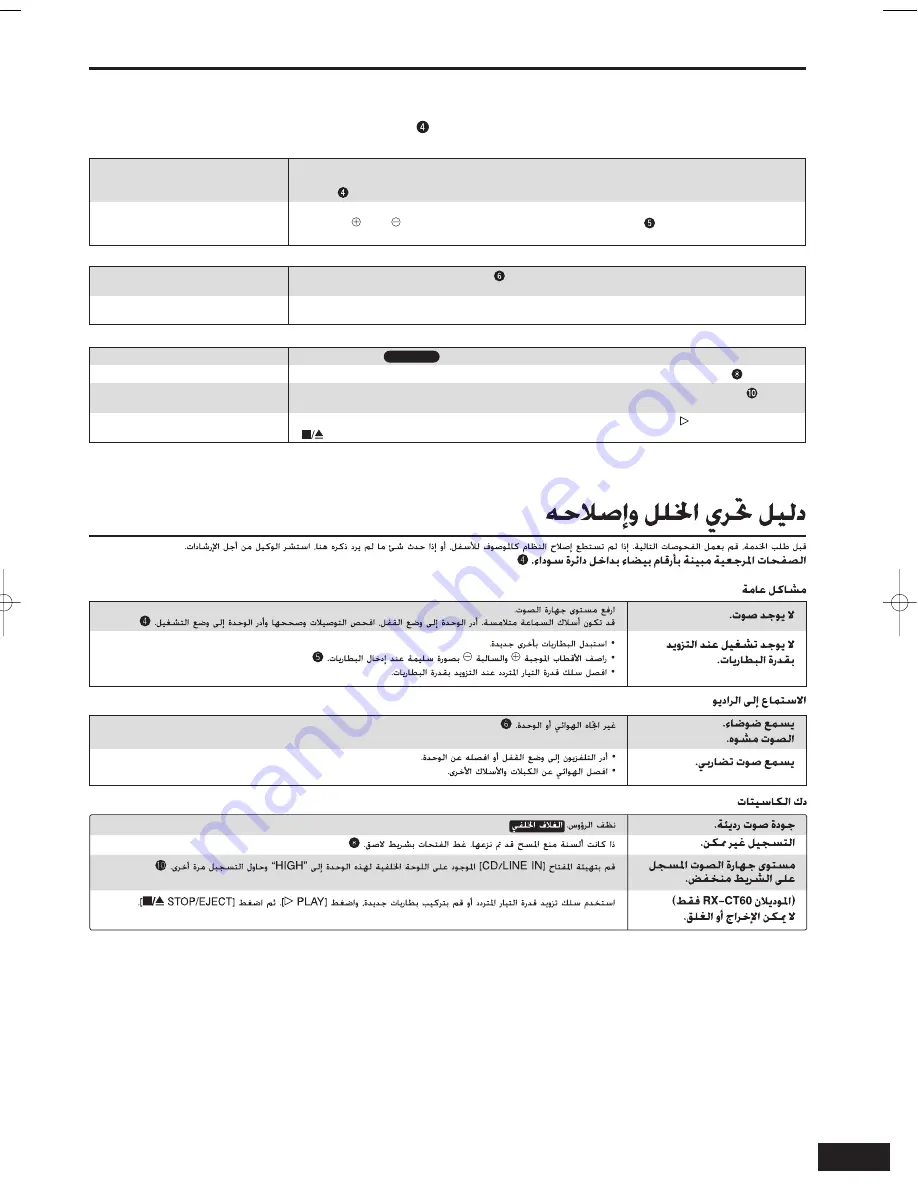 Panasonic RX-CT60 Operating Instructions Manual Download Page 11