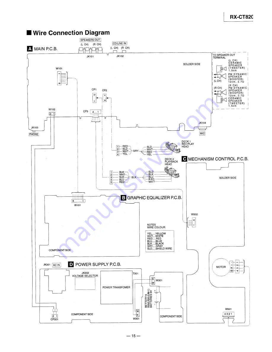 Panasonic RX-CT820 Service Manual Download Page 15