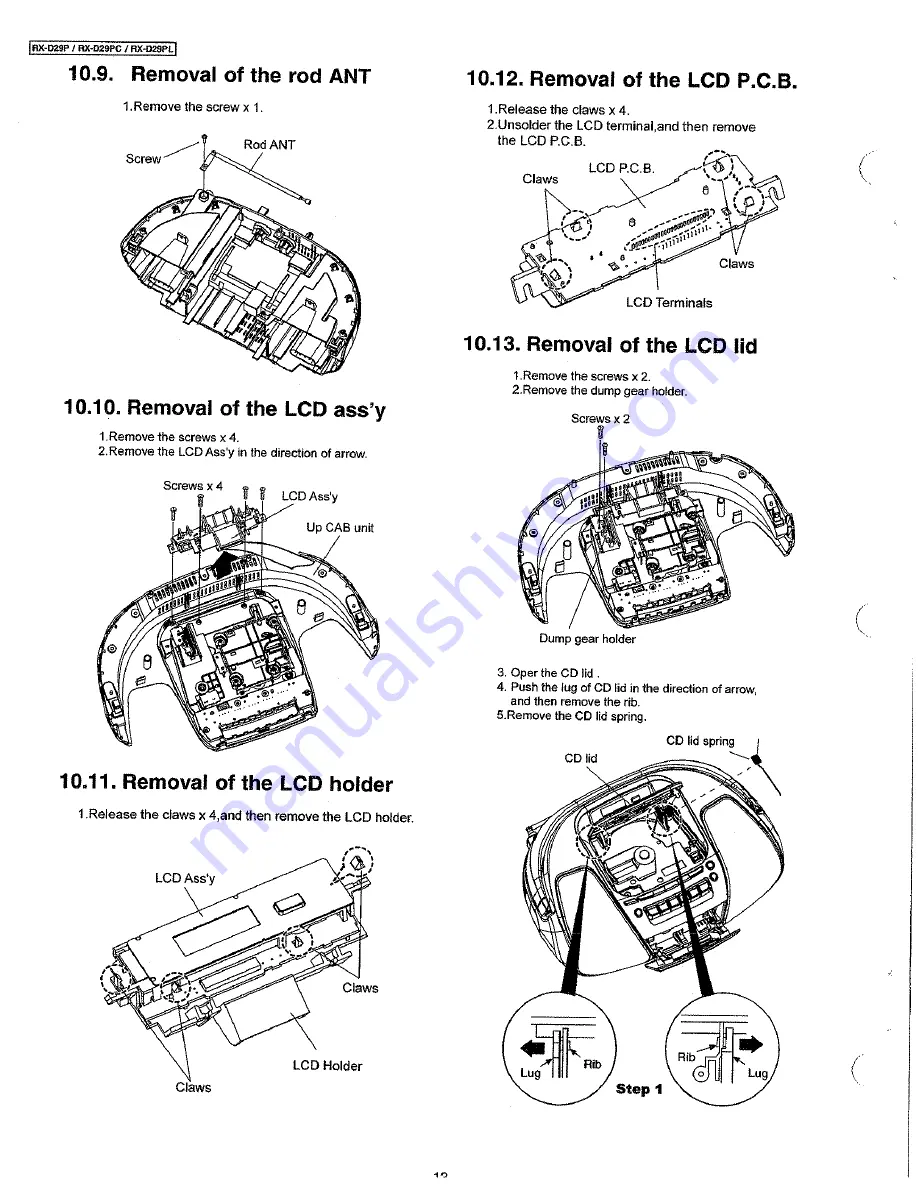 Panasonic RX-D29P Скачать руководство пользователя страница 12