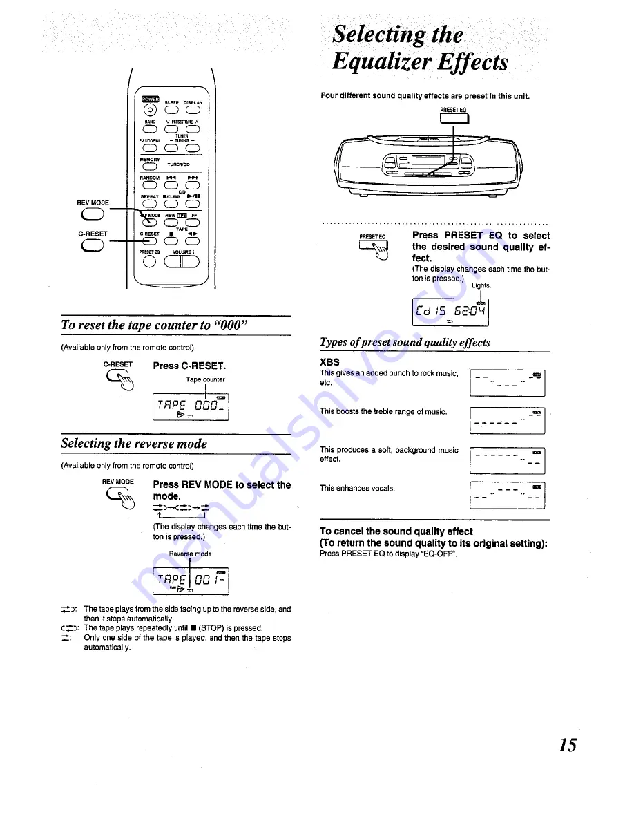 Panasonic RX-ES50 Operating Instructions Manual Download Page 15