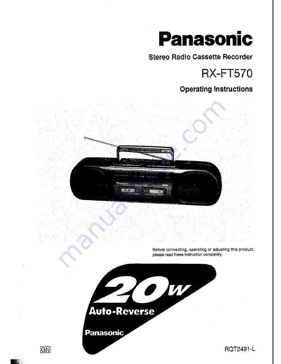 Panasonic RX-FT570 Operating Instructions Manual Download Page 1