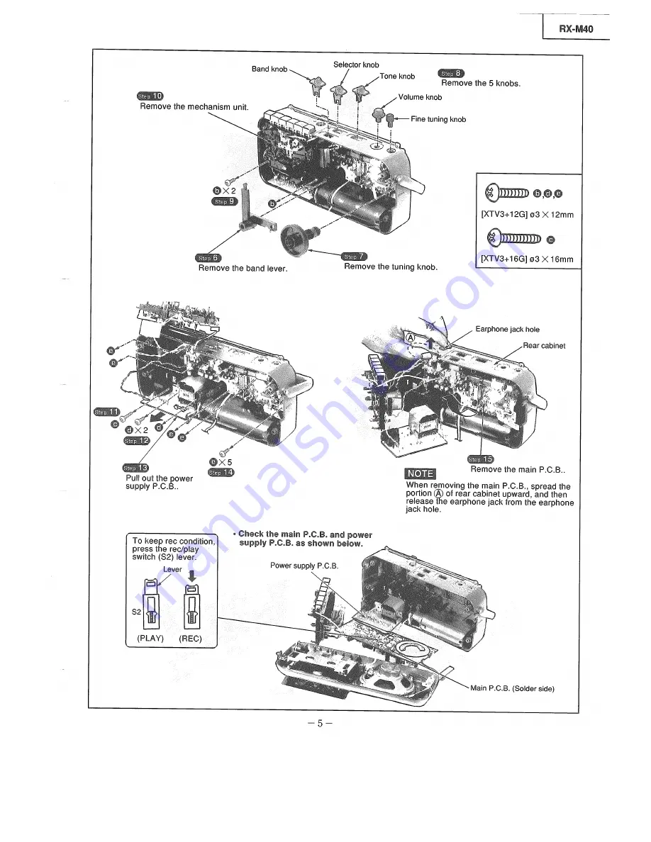 Panasonic RX-M40 Service Manual Download Page 5