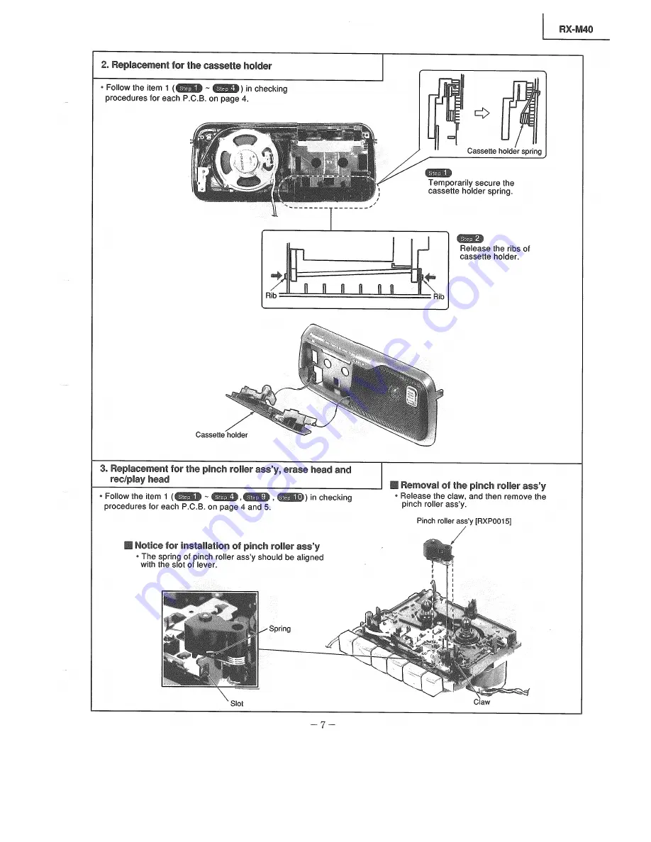 Panasonic RX-M40 Service Manual Download Page 7