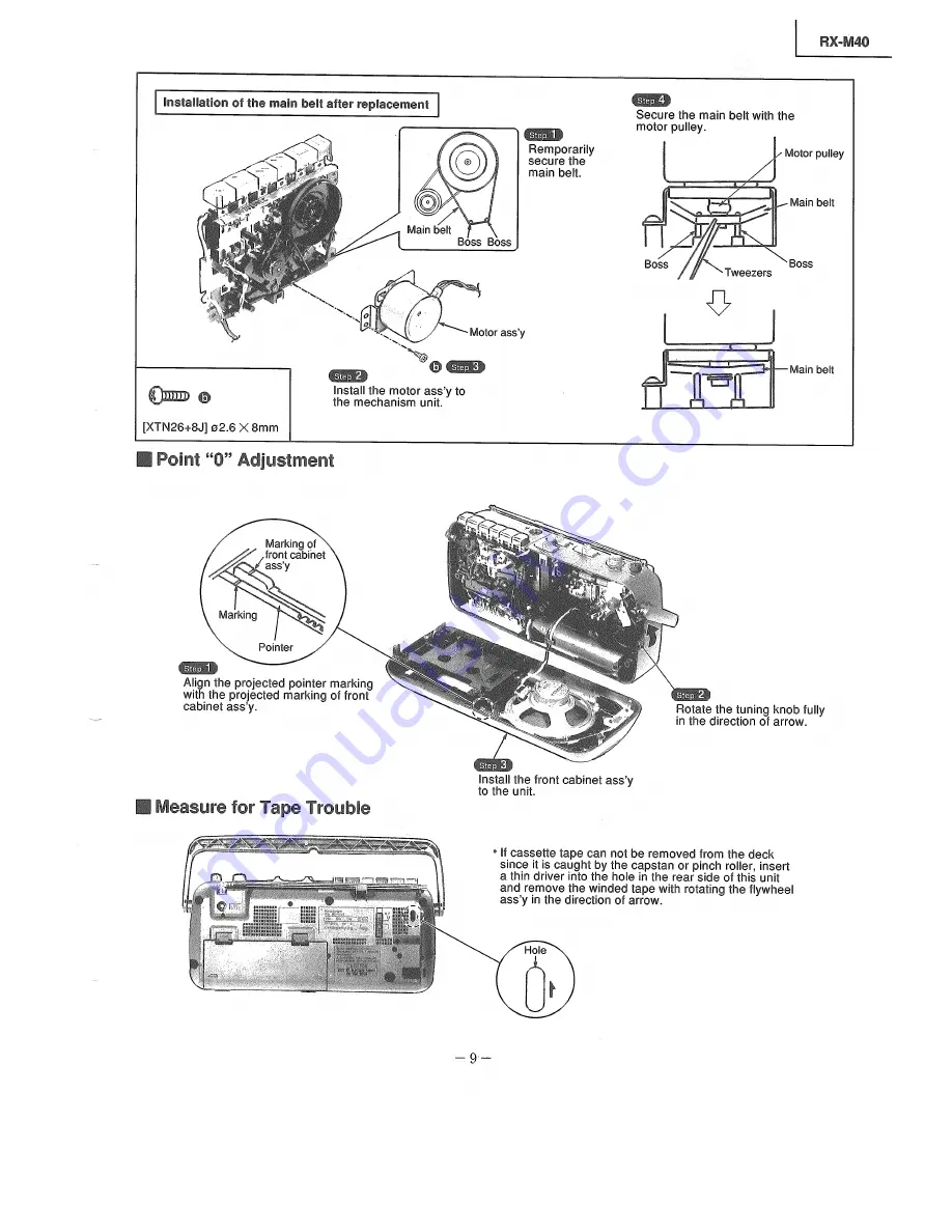 Panasonic RX-M40 Service Manual Download Page 9