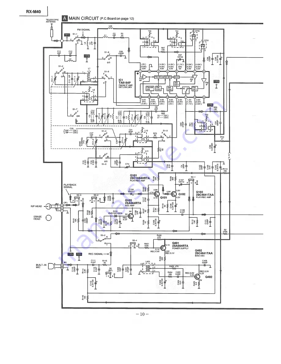 Panasonic RX-M40 Service Manual Download Page 10