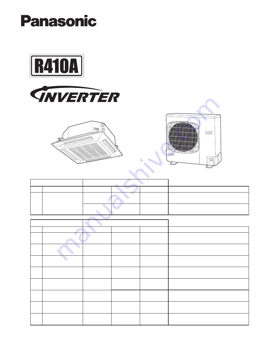 Panasonic : S-26PU1U6 Technical Data & Service Manual Download Page 1