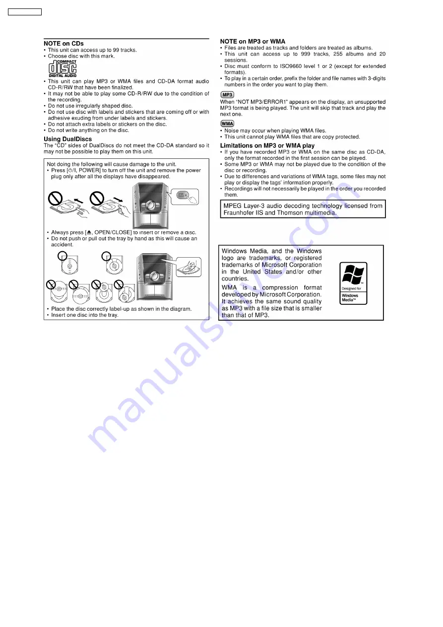 Panasonic SA-AK640 GBP Скачать руководство пользователя страница 14