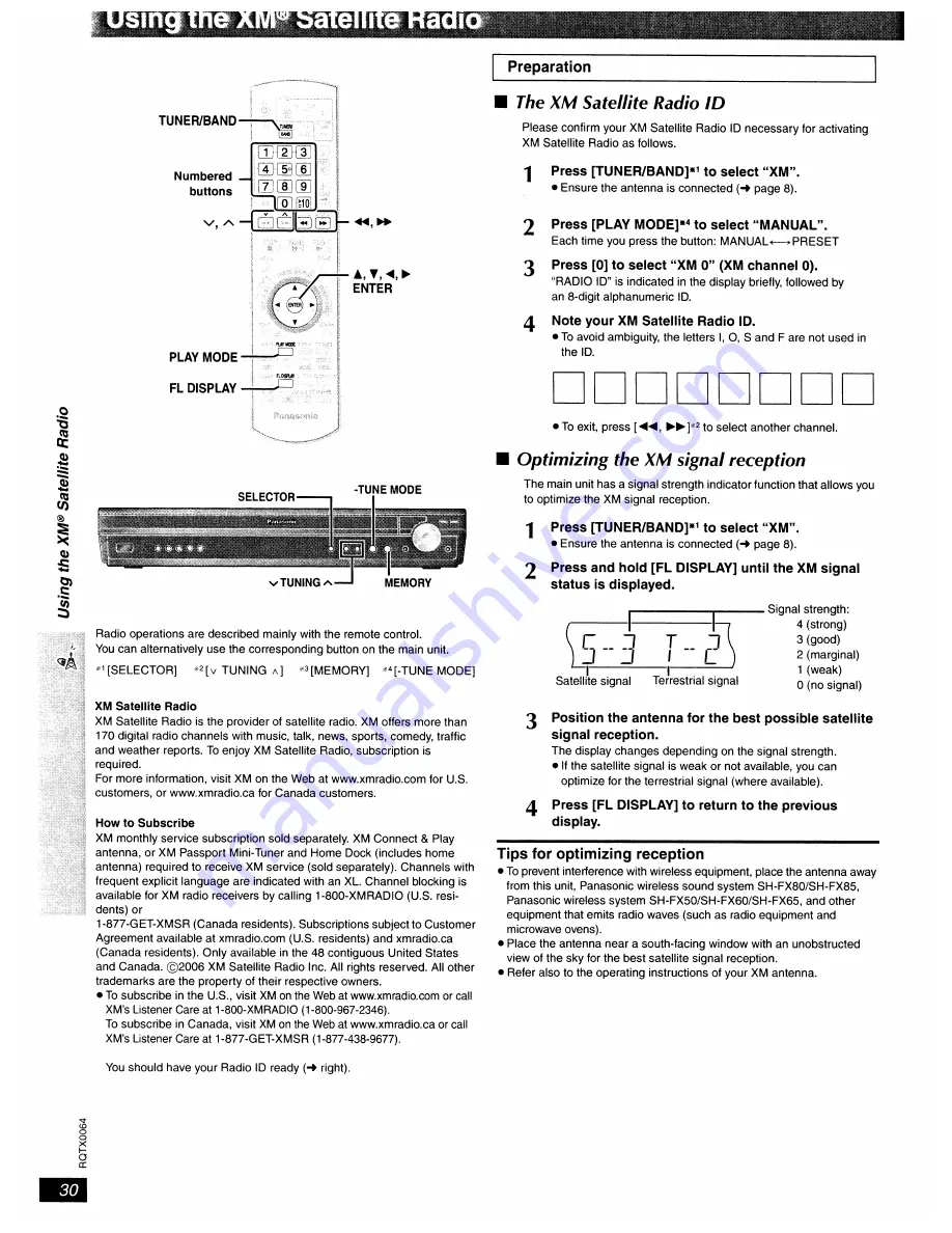 Panasonic SA-PT1050 Operating Instructions Manual Download Page 30