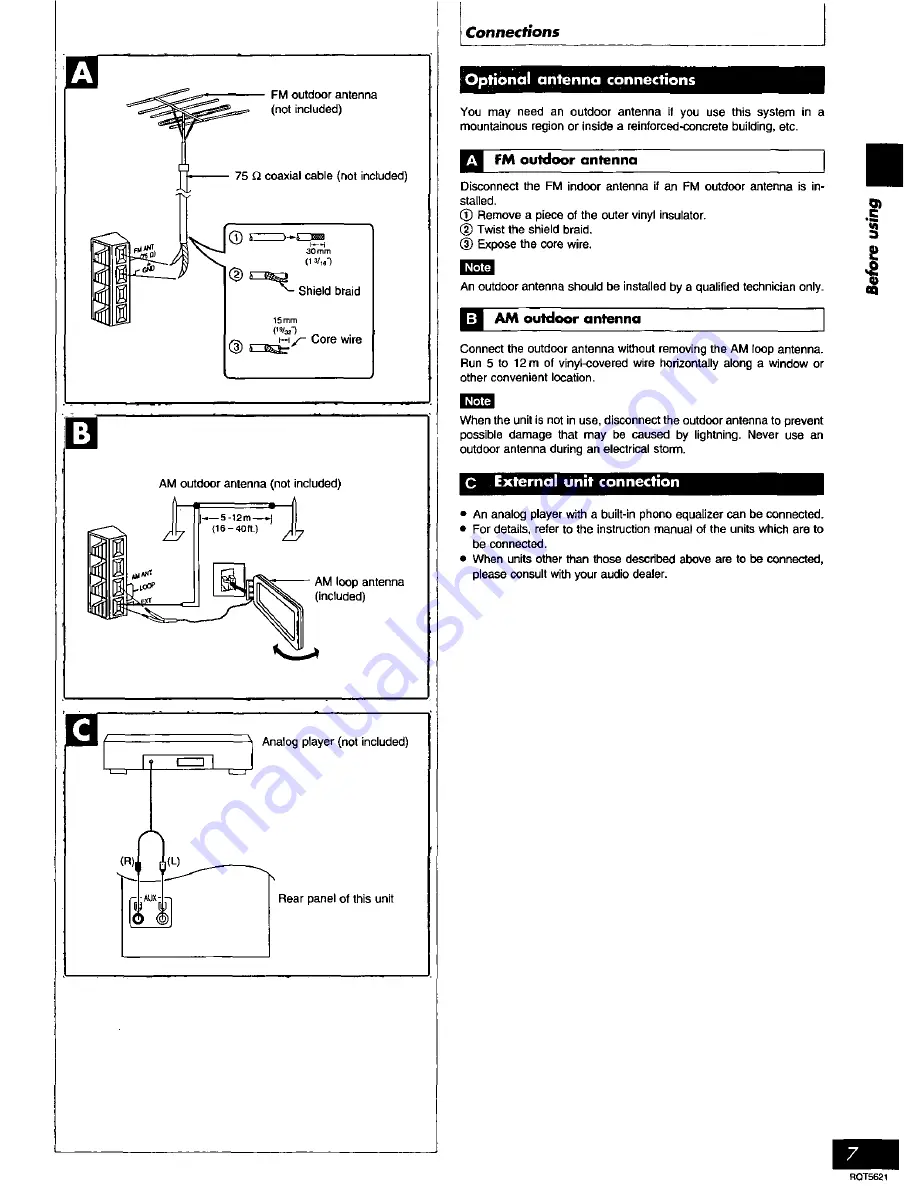 Panasonic SAAK12 - MINI HES W/CD PLAYER Operating Instructions Manual Download Page 7