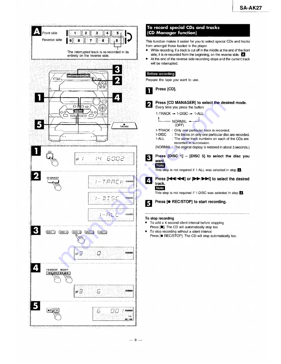 Panasonic SAAK27 - MINI HES W/CD-P Service Manual Download Page 9