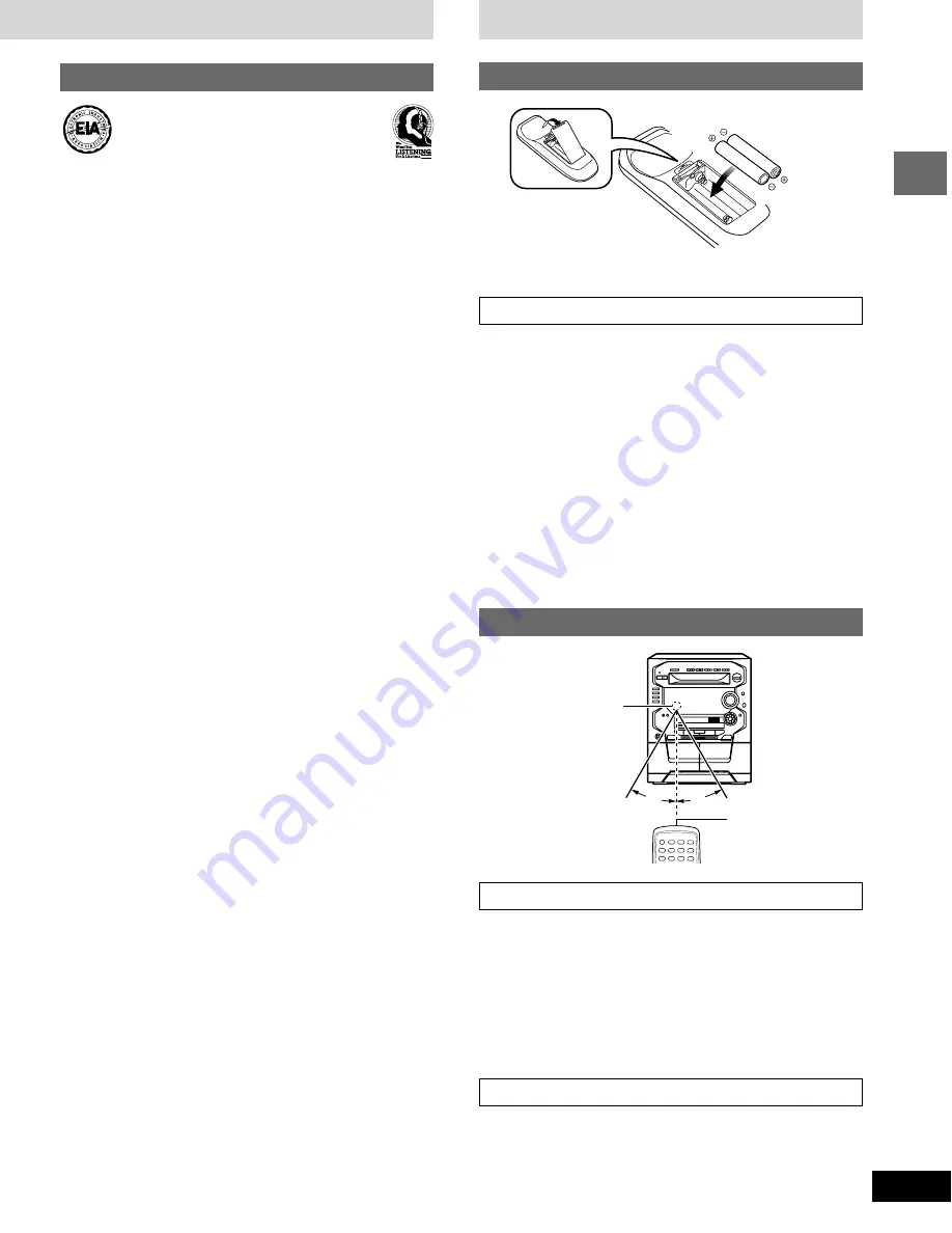 Panasonic SAAK58 - MINI HES W/CD Operating Instructions Manual Download Page 5