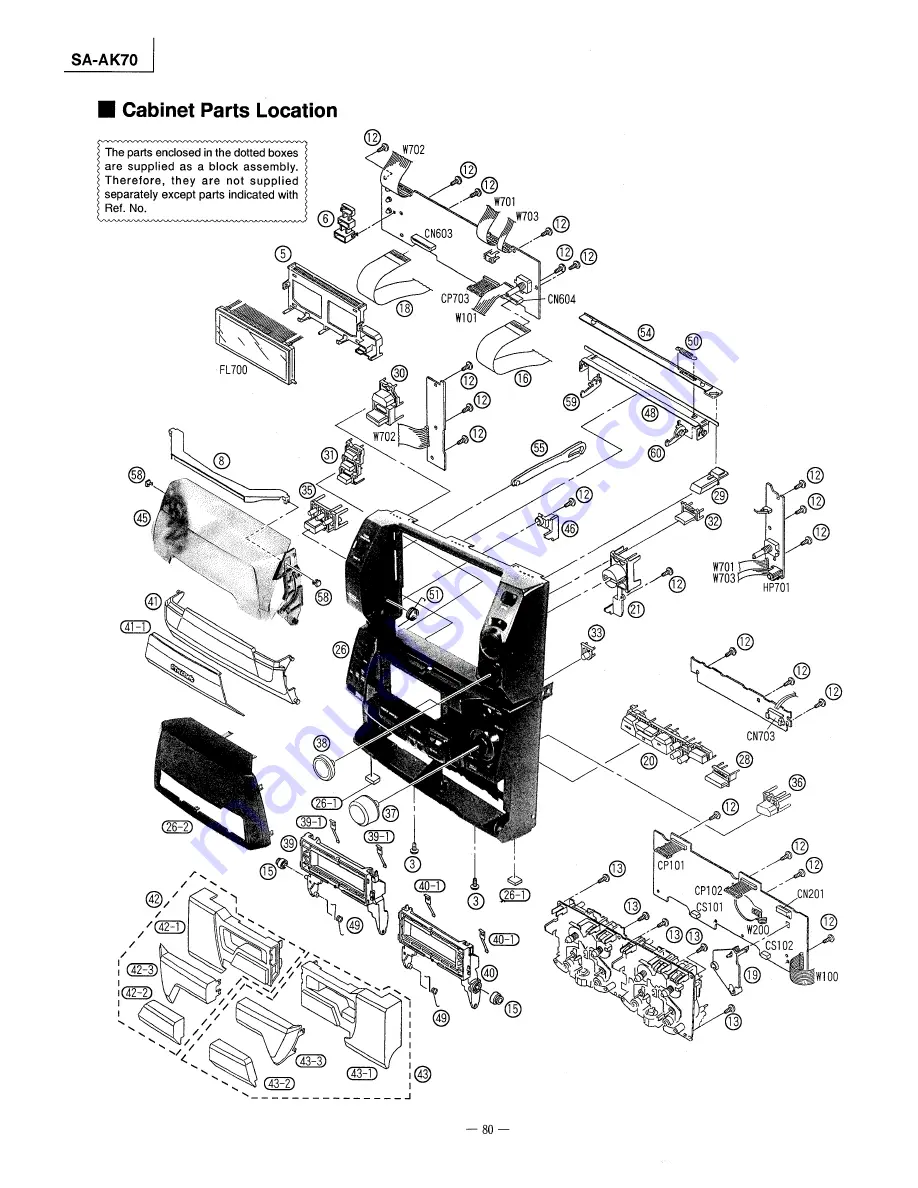 Panasonic SAAK70 - MINI HES W/CD-P Service Manual Download Page 30