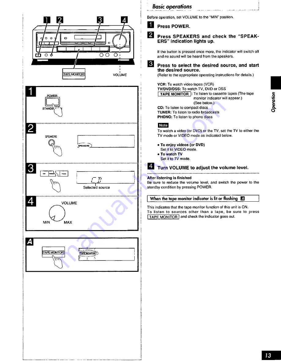 Panasonic SAEX320 - RECEIVER Operating Manual Download Page 13