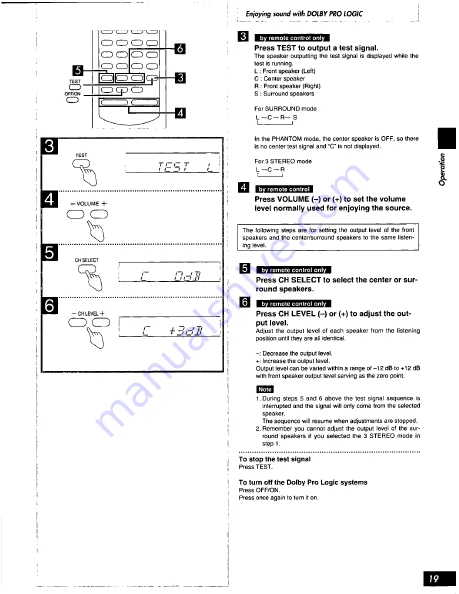 Panasonic SAEX320 - RECEIVER Operating Manual Download Page 19