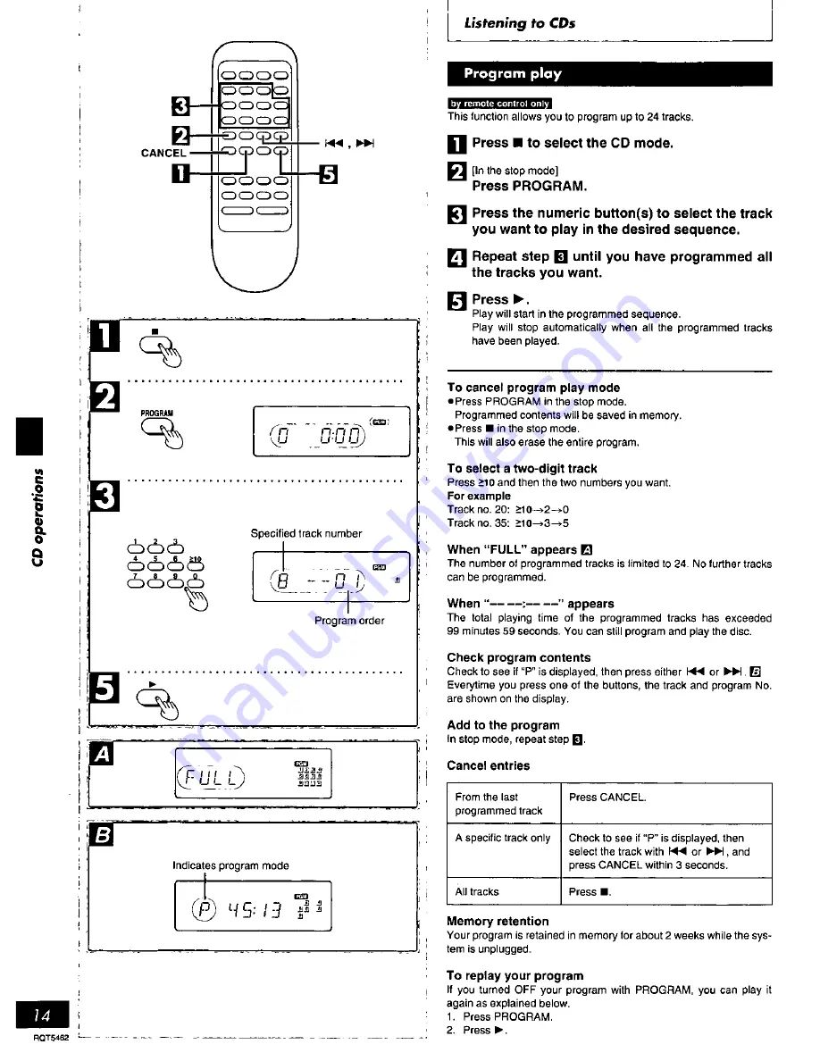 Panasonic SAPM03 - MINI HES W/CD PLAYER Скачать руководство пользователя страница 14