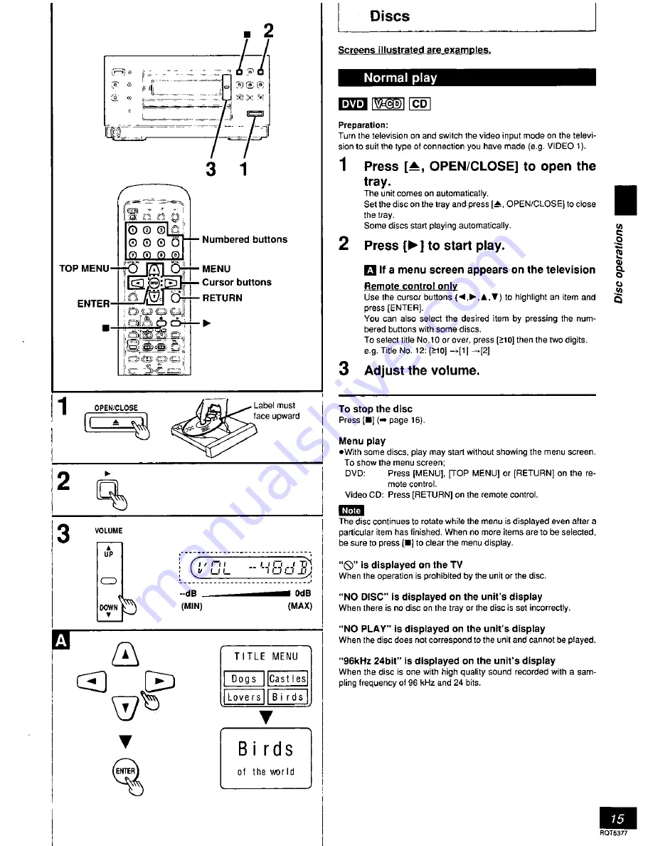 Panasonic SAPM08 - SINGLE DVD MINI SYST Скачать руководство пользователя страница 15