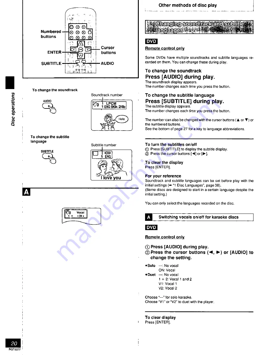 Panasonic SAPM08 - SINGLE DVD MINI SYST Скачать руководство пользователя страница 20